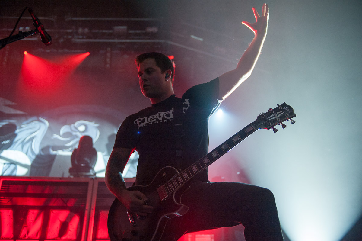 Dark image of guitarist image by Karl Duncan Photography