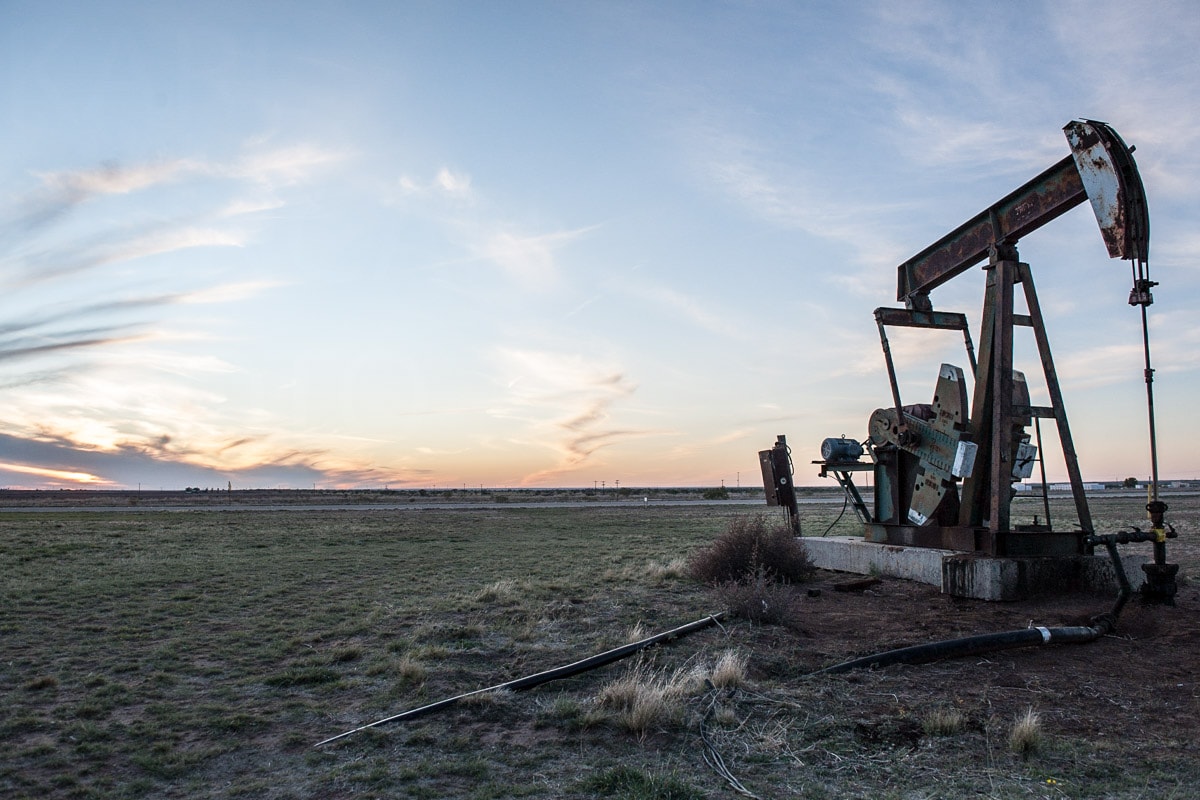 West texas oil pump at sunset — Karl Duncan Photography