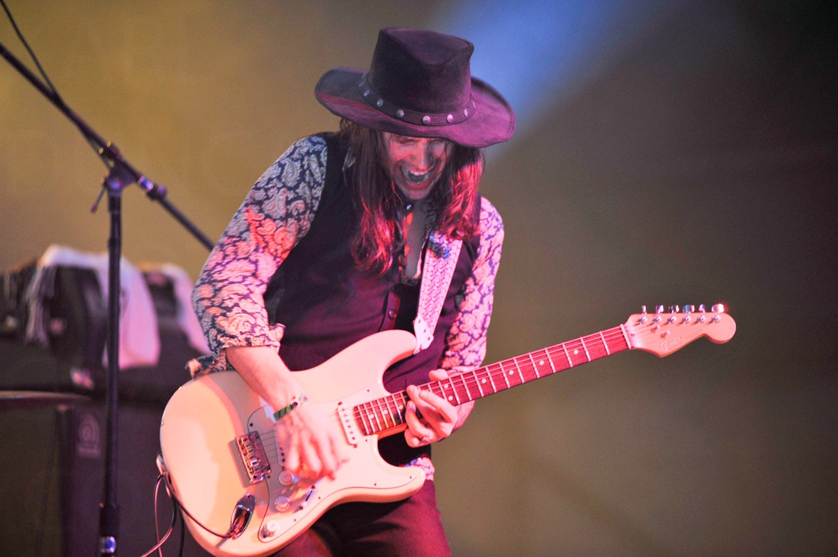 Live guitarist playing guitar solo — Karl Duncan Photography